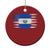 El Salvador American Flag Christmas Ornament Distressed Grunge USA Salvadoran Pride - Wonder Print Shop