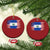 El Salvador American Flag Christmas Ornament Distressed Grunge USA Salvadoran Pride - Wonder Print Shop