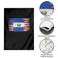 El Salvador American Flag Garden Flag Distressed Grunge USA Salvadoran Pride - Wonder Print Shop