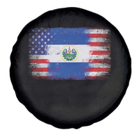 El Salvador American Flag Spare Tire Cover Distressed Grunge USA Salvadoran Pride - Wonder Print Shop