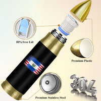 El Salvador American Flag Bullet Tumbler Distressed Grunge USA Salvadoran Pride - Wonder Print Shop