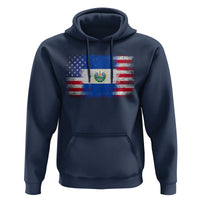 El Salvador American Flag Hoodie Distressed Grunge USA Salvadoran Pride - Wonder Print Shop