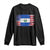 El Salvador American Flag Long Sleeve Shirt Distressed Grunge USA Salvadoran Pride - Wonder Print Shop