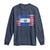 El Salvador American Flag Long Sleeve Shirt Distressed Grunge USA Salvadoran Pride - Wonder Print Shop