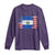 El Salvador American Flag Long Sleeve Shirt Distressed Grunge USA Salvadoran Pride - Wonder Print Shop