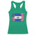 El Salvador American Flag Racerback Tank Top Distressed Grunge USA Salvadoran Pride - Wonder Print Shop