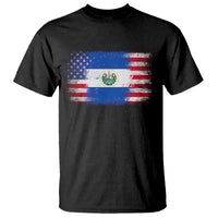 El Salvador American Flag T Shirt Distressed Grunge USA Salvadoran Pride - Wonder Print Shop