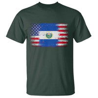 El Salvador American Flag T Shirt Distressed Grunge USA Salvadoran Pride - Wonder Print Shop