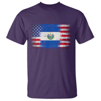 El Salvador American Flag T Shirt Distressed Grunge USA Salvadoran Pride - Wonder Print Shop