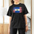 El Salvador American Flag T Shirt For Women Distressed Grunge USA Salvadoran Pride - Wonder Print Shop