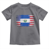 El Salvador American Flag Toddler T Shirt Distressed Grunge USA Salvadoran Pride - Wonder Print Shop