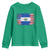 El Salvador American Flag Youth Sweatshirt Distressed Grunge USA Salvadoran Pride - Wonder Print Shop