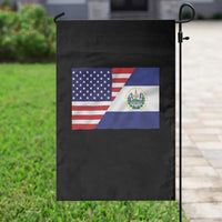 El Salvador American Flag Garden Flag Salvadoran USA Pride Heritage Roots - Wonder Print Shop