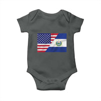 El Salvador American Flag Baby Onesie Salvadoran USA Pride Heritage Roots - Wonder Print Shop