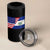 El Salvador American Flag 4 in 1 Can Cooler Tumbler Salvadoran USA Pride Heritage Roots - Wonder Print Shop
