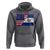 El Salvador American Flag Hoodie Salvadoran USA Pride Heritage Roots - Wonder Print Shop