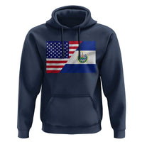 El Salvador American Flag Hoodie Salvadoran USA Pride Heritage Roots - Wonder Print Shop