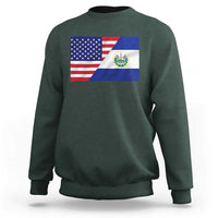 El Salvador American Flag Sweatshirt Salvadoran USA Pride Heritage Roots - Wonder Print Shop