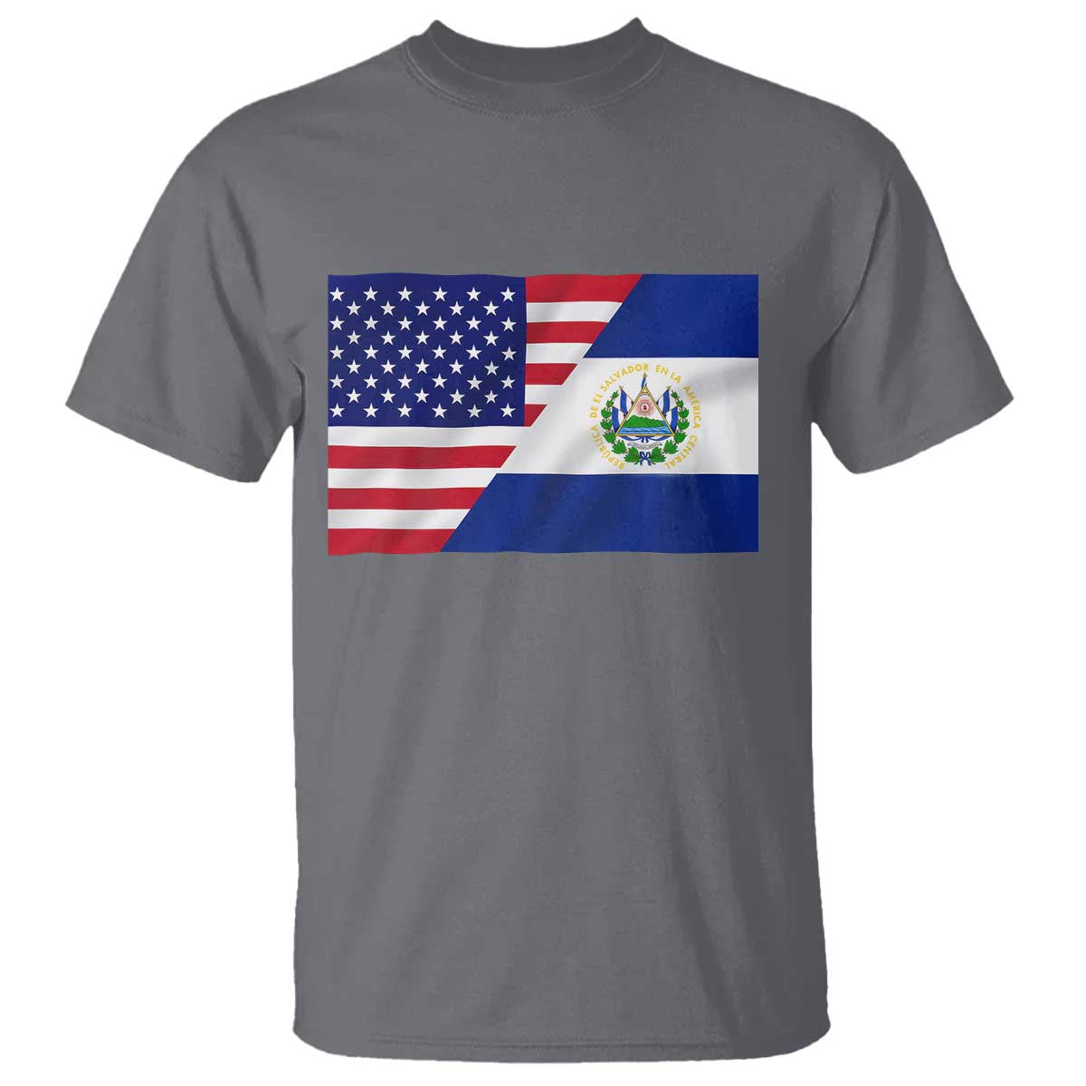 El Salvador American Flag T Shirt Salvadoran USA Pride Heritage Roots - Wonder Print Shop