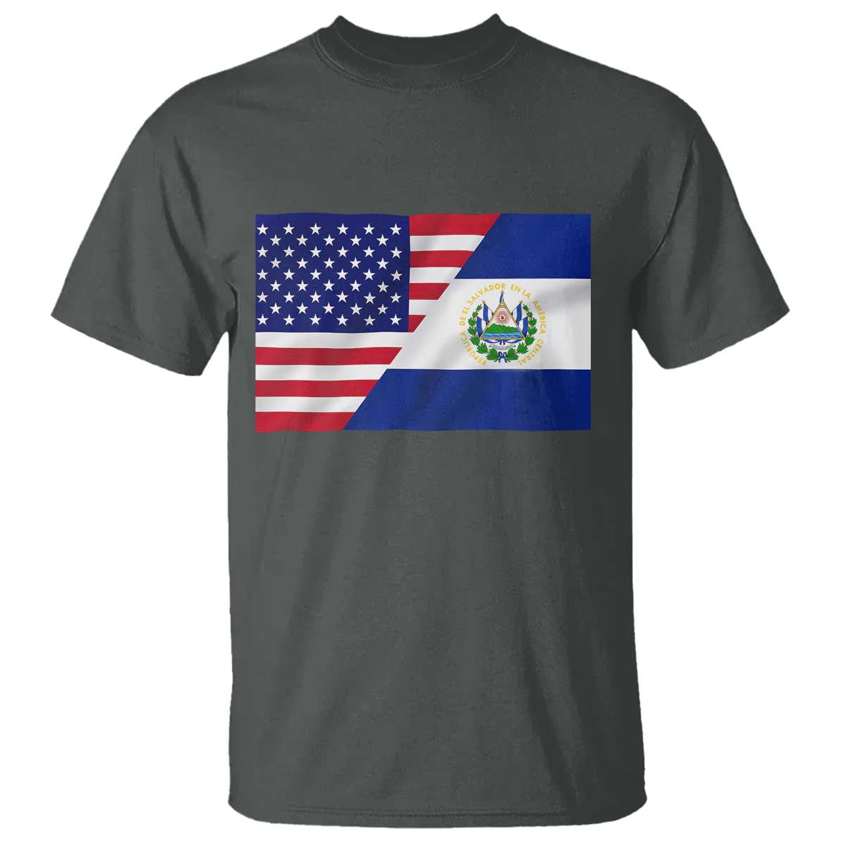 El Salvador American Flag T Shirt Salvadoran USA Pride Heritage Roots - Wonder Print Shop