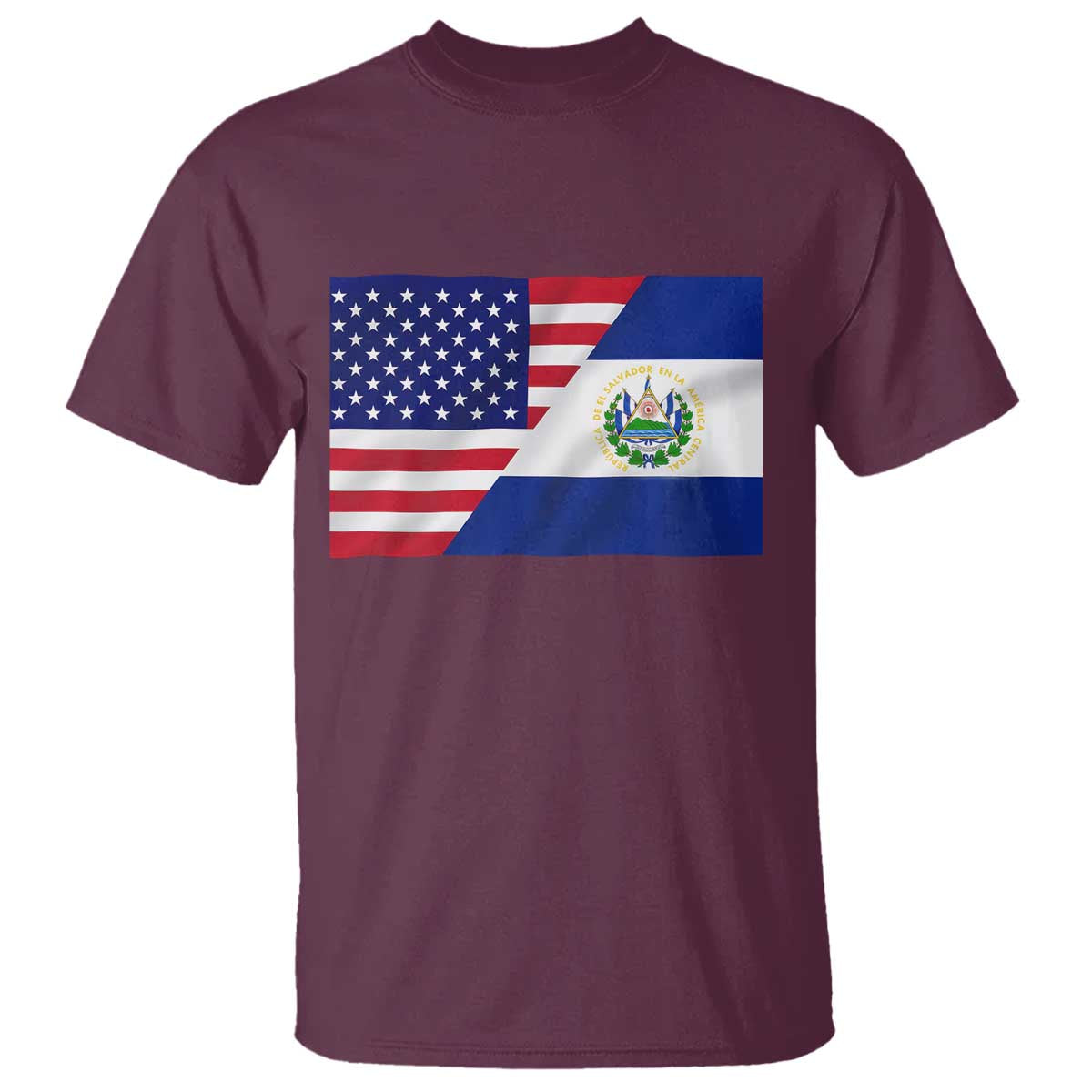 El Salvador American Flag T Shirt Salvadoran USA Pride Heritage Roots - Wonder Print Shop