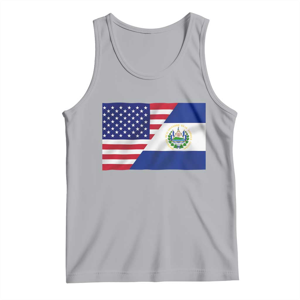 El Salvador American Flag Tank Top Salvadoran USA Pride Heritage Roots - Wonder Print Shop