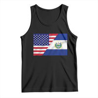 El Salvador American Flag Tank Top Salvadoran USA Pride Heritage Roots - Wonder Print Shop