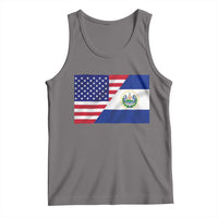 El Salvador American Flag Tank Top Salvadoran USA Pride Heritage Roots - Wonder Print Shop
