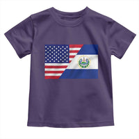 El Salvador American Flag Toddler T Shirt Salvadoran USA Pride Heritage Roots - Wonder Print Shop