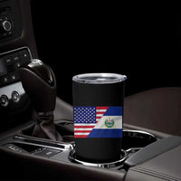 El Salvador American Flag Tumbler Cup Salvadoran USA Pride Heritage Roots - Wonder Print Shop