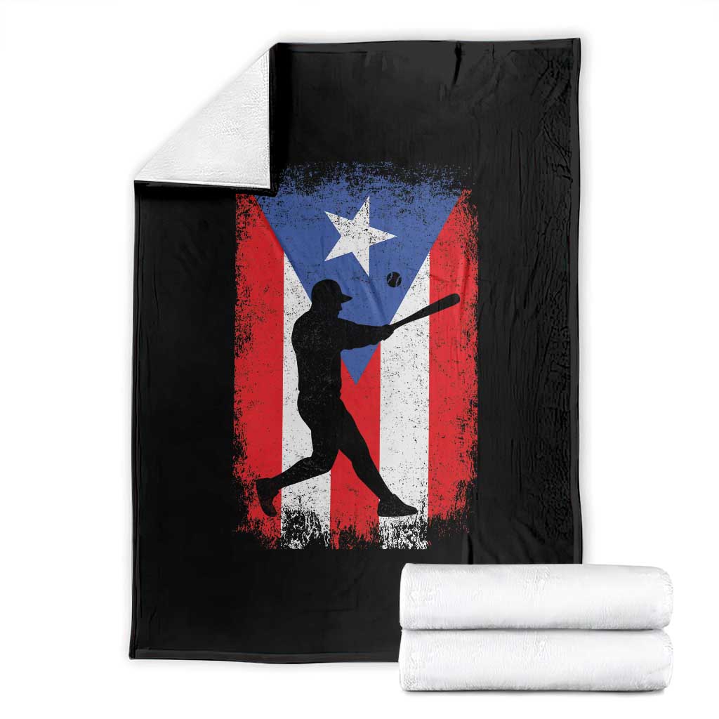 Puerto Rico Flag Baseball Throw Blanket Cool Distressed Jersey Gift Boricua Boys - Wonder Print Shop