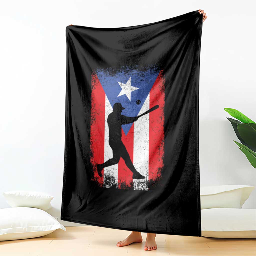 Puerto Rico Flag Baseball Throw Blanket Cool Distressed Jersey Gift Boricua Boys - Wonder Print Shop