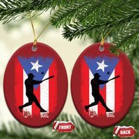 Puerto Rico Flag Baseball Christmas Ornament Cool Distressed Jersey Gift Boricua Boys - Wonder Print Shop