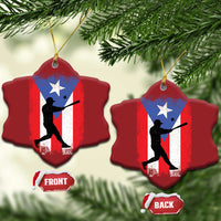 Puerto Rico Flag Baseball Christmas Ornament Cool Distressed Jersey Gift Boricua Boys - Wonder Print Shop