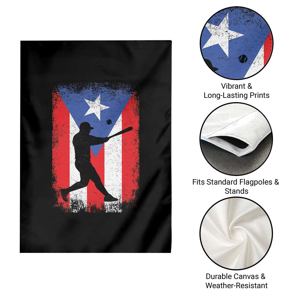 Puerto Rico Flag Baseball Garden Flag Cool Distressed Jersey Gift Boricua Boys - Wonder Print Shop