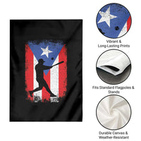 Puerto Rico Flag Baseball Garden Flag Cool Distressed Jersey Gift Boricua Boys - Wonder Print Shop