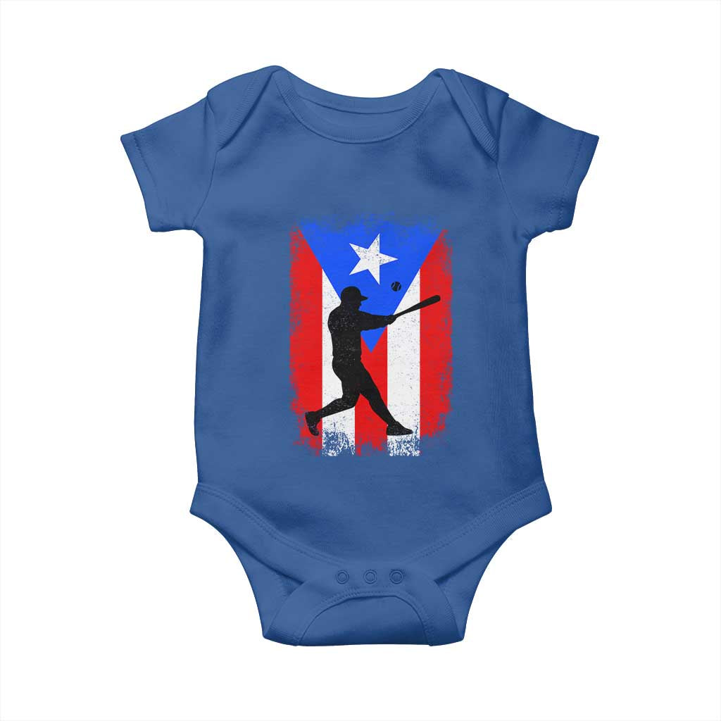 Puerto Rico Flag Baseball Baby Onesie Cool Distressed Jersey Gift Boricua Boys - Wonder Print Shop