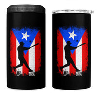 Puerto Rico Flag Baseball 4 in 1 Can Cooler Tumbler Cool Distressed Jersey Gift Boricua Boys - Wonder Print Shop