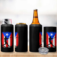 Puerto Rico Flag Baseball 4 in 1 Can Cooler Tumbler Cool Distressed Jersey Gift Boricua Boys - Wonder Print Shop