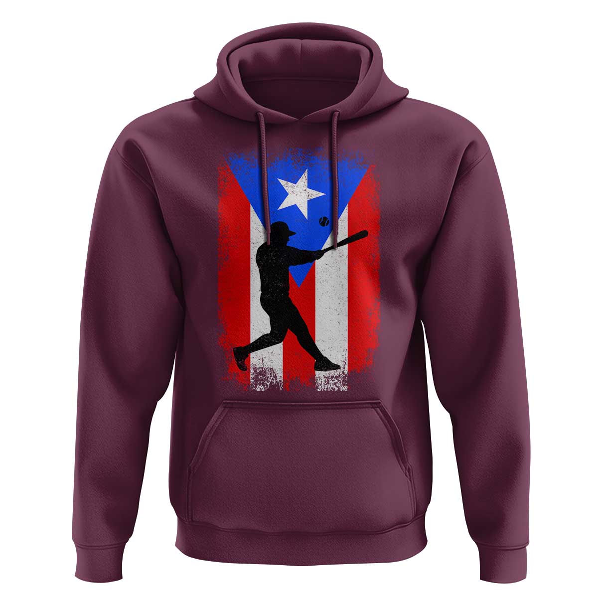 Puerto Rico Flag Baseball Hoodie Cool Distressed Jersey Gift Boricua Boys - Wonder Print Shop