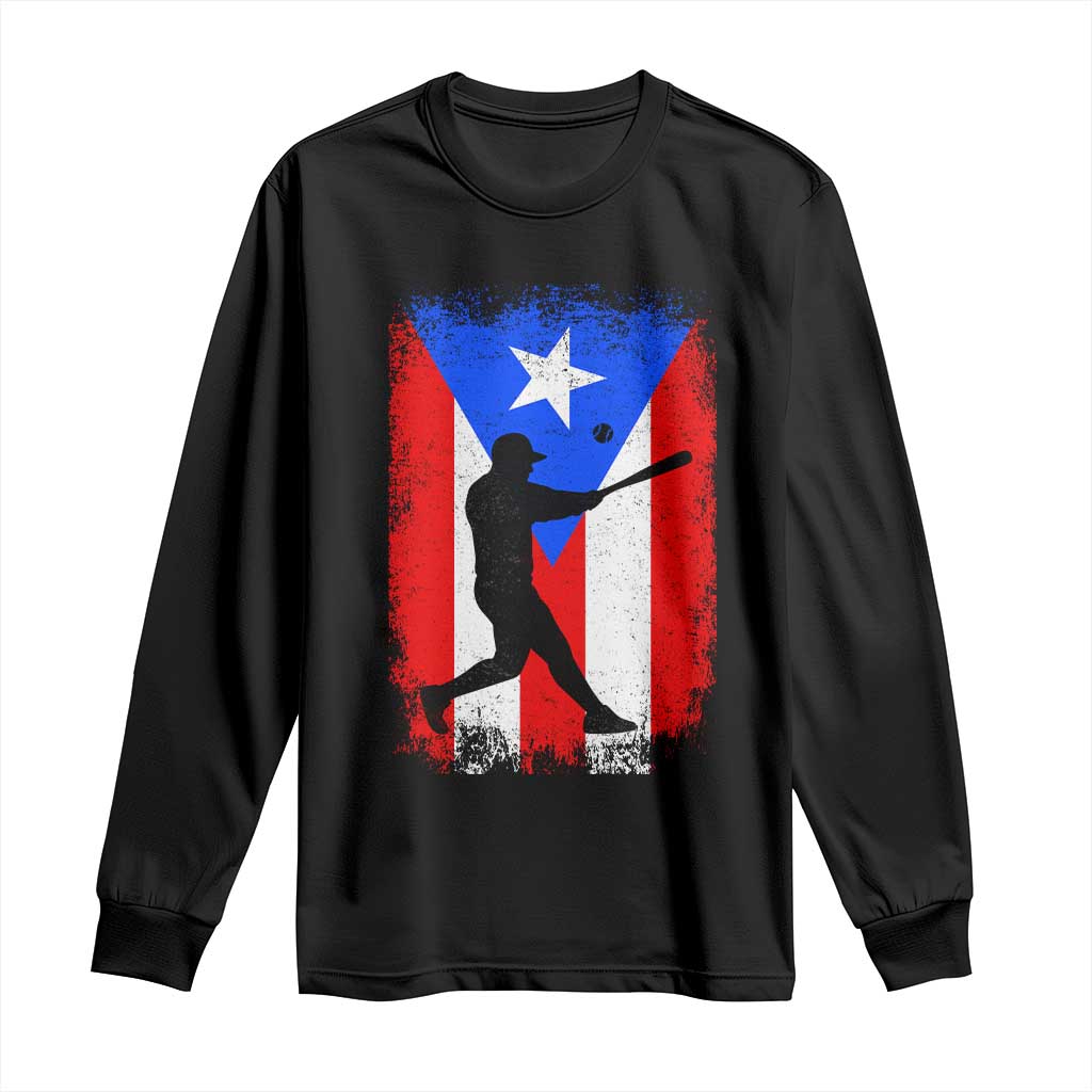 Puerto Rico Flag Baseball Long Sleeve Shirt Cool Distressed Jersey Gift Boricua Boys - Wonder Print Shop