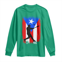 Puerto Rico Flag Baseball Long Sleeve Shirt Cool Distressed Jersey Gift Boricua Boys - Wonder Print Shop