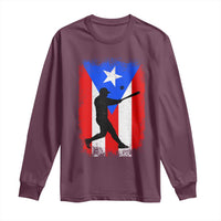 Puerto Rico Flag Baseball Long Sleeve Shirt Cool Distressed Jersey Gift Boricua Boys - Wonder Print Shop