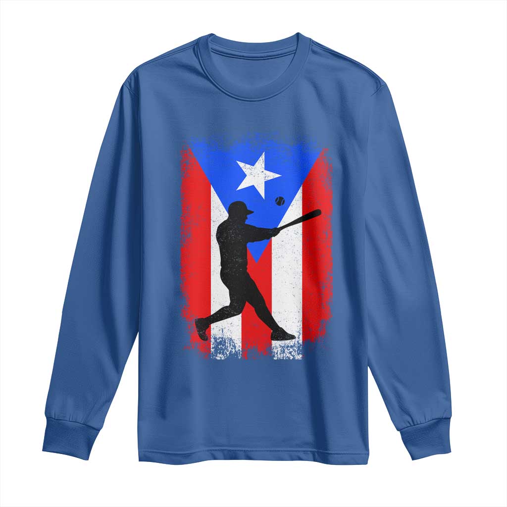 Puerto Rico Flag Baseball Long Sleeve Shirt Cool Distressed Jersey Gift Boricua Boys - Wonder Print Shop