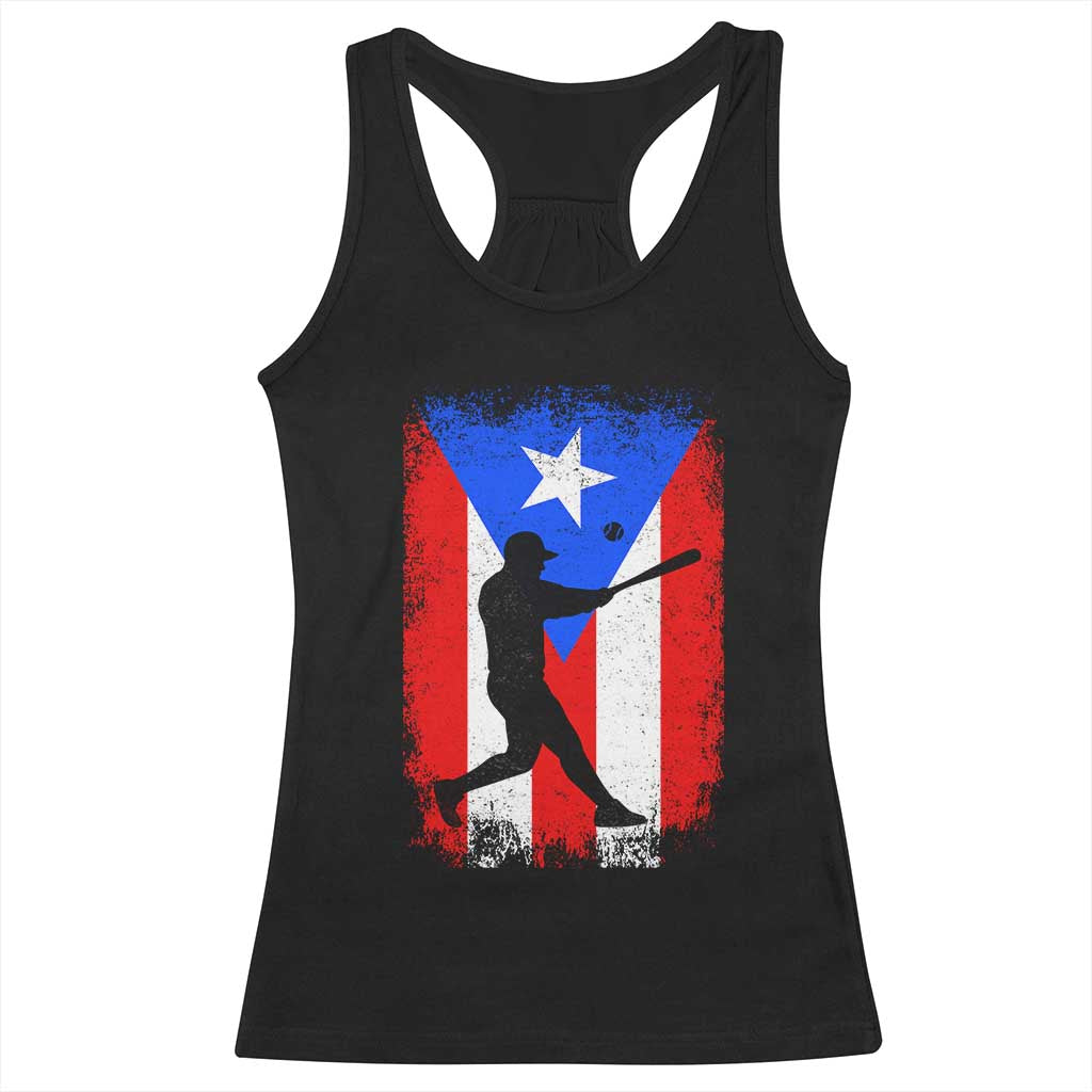 Puerto Rico Flag Baseball Racerback Tank Top Cool Distressed Jersey Gift Boricua Boys - Wonder Print Shop
