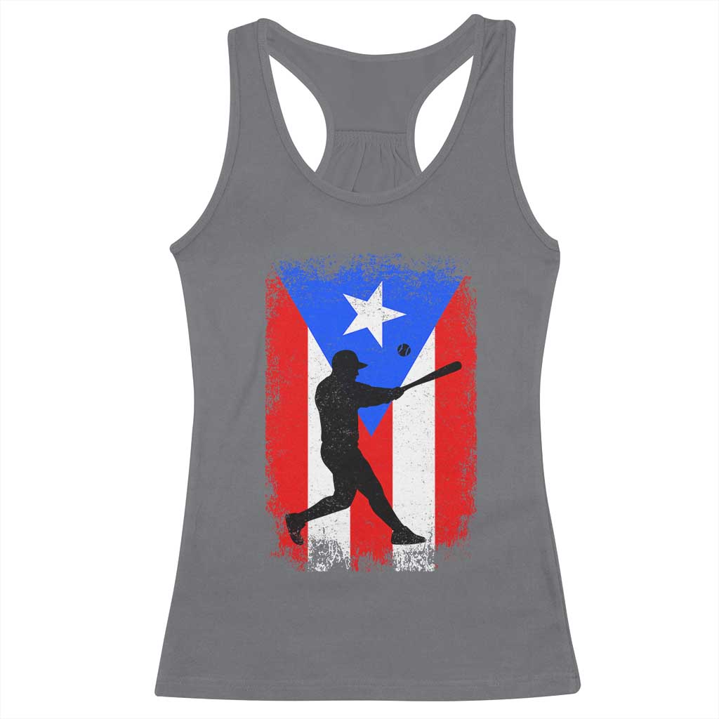Puerto Rico Flag Baseball Racerback Tank Top Cool Distressed Jersey Gift Boricua Boys - Wonder Print Shop