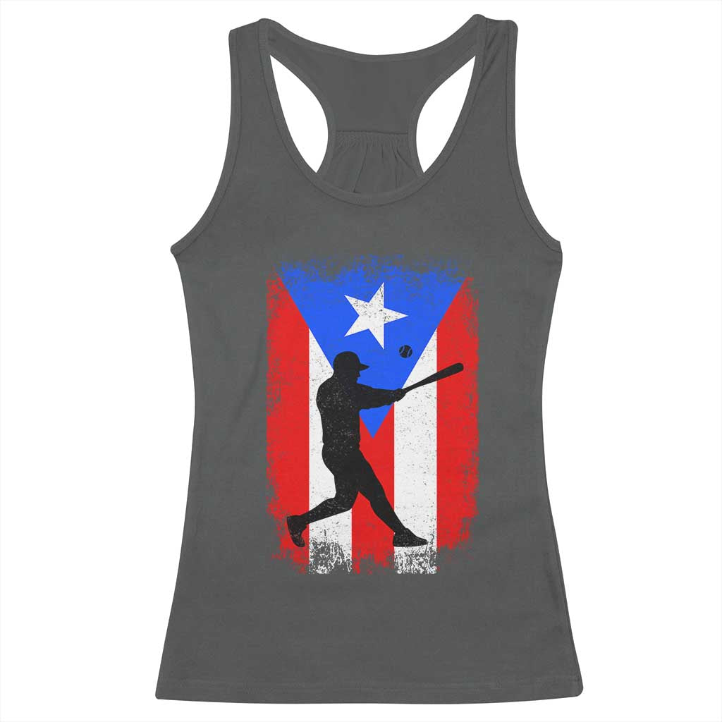Puerto Rico Flag Baseball Racerback Tank Top Cool Distressed Jersey Gift Boricua Boys - Wonder Print Shop