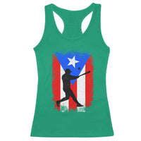 Puerto Rico Flag Baseball Racerback Tank Top Cool Distressed Jersey Gift Boricua Boys - Wonder Print Shop