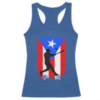 Puerto Rico Flag Baseball Racerback Tank Top Cool Distressed Jersey Gift Boricua Boys - Wonder Print Shop