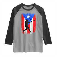 Puerto Rico Flag Baseball Raglan Shirt Cool Distressed Jersey Gift Boricua Boys - Wonder Print Shop
